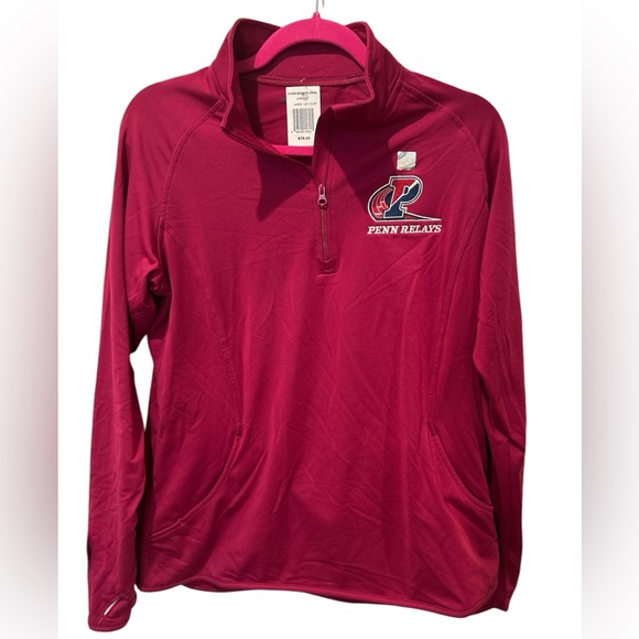 Penn Relays Fuschia 1/4 zip pullover women’s large NWT - Picture 1 of 4
